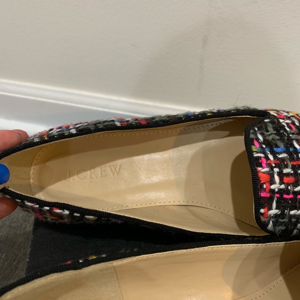 J. Crew Rainbow Multicolor Tweed Loafers - Picture 6 of 8